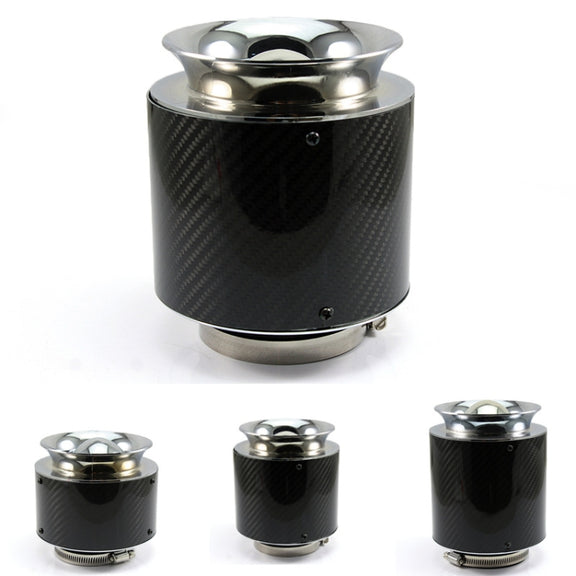 013 Car Universal Modified High Flow Carbon Fiber Mushroom Head Style Air Filter, Specification: Large 76mm Inner Diameter