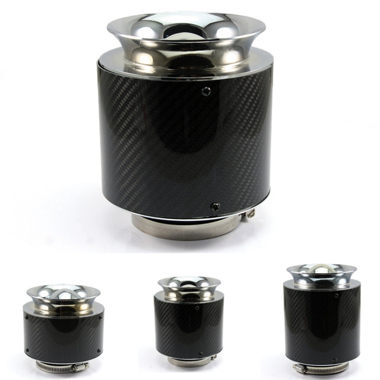 013 Car Universal Modified High Flow Carbon Fiber Mushroom Head Style Air Filter, Specification: Large 76mm Inner Diameter