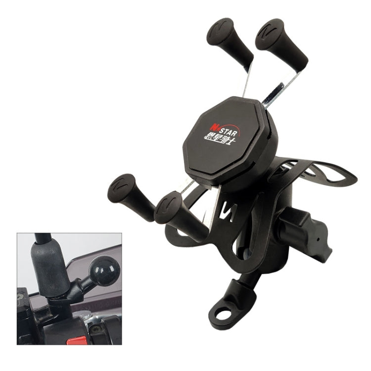 N-STAR N002 Motorcycle Bicycle Mobile Phone Bracket Riding Equipment(Small Tilted Head) - Holders by N-STAR | Online Shopping South Africa | PMC TechLife | Buy Now Pay Later Mobicred