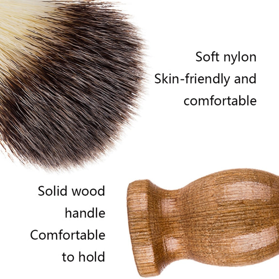 B3004 3 Pcs/Set Men Styling Tools Nylon Beard Brush Rack Foam Bowl(3 Pcs/Set)
