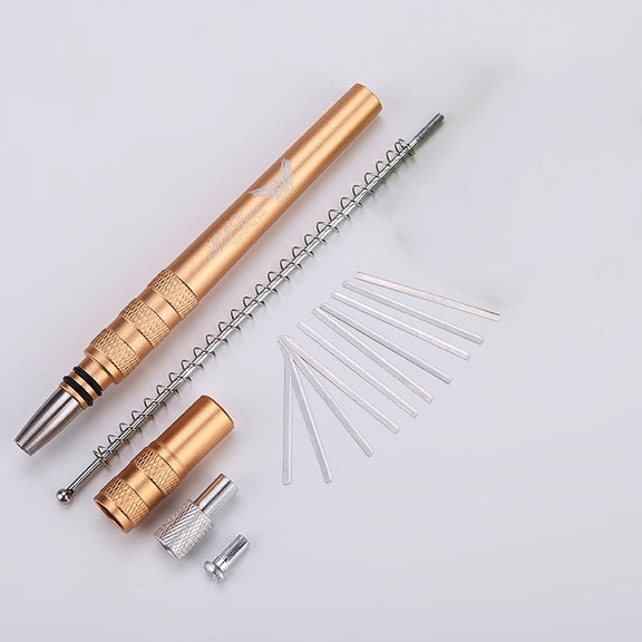 MM VWAN Magic Hairdressing Eyebrow Trimming Engraving Pen Scoring Stainless Steel Razor(Golden)
