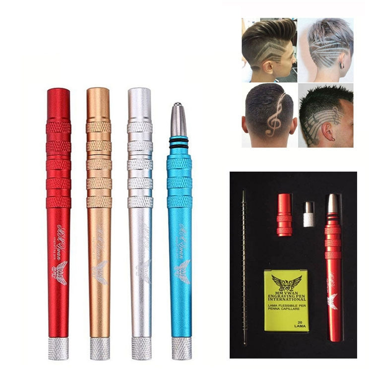 MM VWAN Magic Hairdressing Eyebrow Trimming Engraving Pen Scoring Stainless Steel Razor(Golden)