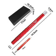 MM VWAN Magic Hairdressing Eyebrow Trimming Engraving Pen Scoring Stainless Steel Razor(Red)