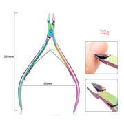 4 In 1 FABIYAN Color Titanium Nail Art Tool Set Dead Skin Shears Steel Push Nail File Pliers
