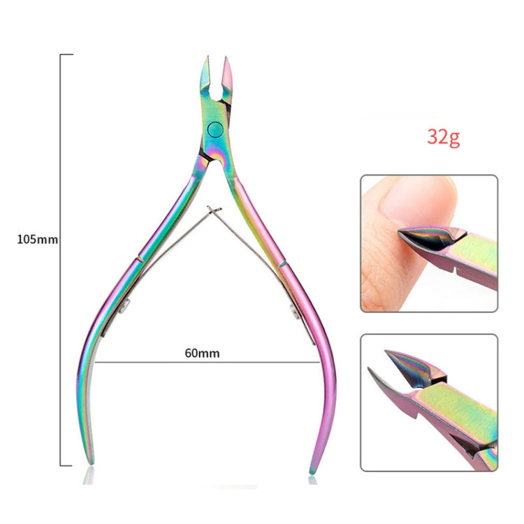 2 In 1 FABIYAN Color Titanium Nail Art Tool Set Dead Skin Shears Steel Push Nail File Pliers - free shipping - PMC Jewellery - Order now!