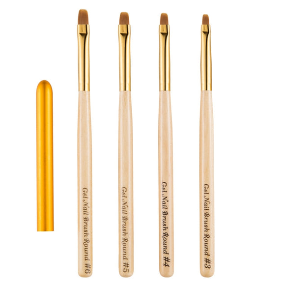 Nail Art Pen Nail Round Head Phototherapy Pen Painted Pen Brush Beauty Brush(Number 4)