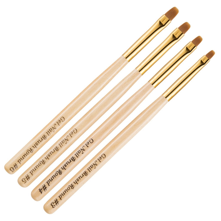 Nail Art Pen Nail Round Head Phototherapy Pen Painted Pen Brush Beauty Brush(Number 4)