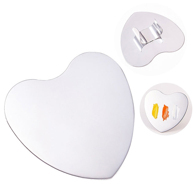 Beauty Makeup Stainless Steel Ring Palette Painted Palette Nail Set, Specification: Love