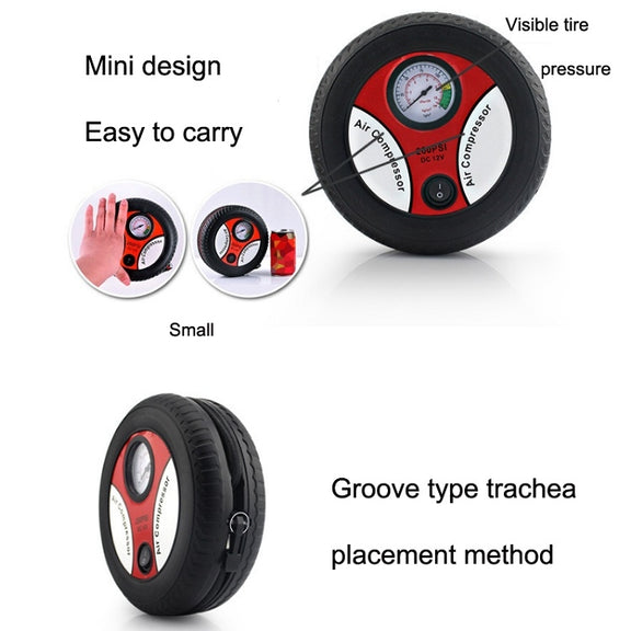 DC12V 12A Car Portable Air Pump Electric Car Tire Pump, Specification��� 16-cylinder Small Motor