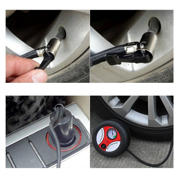 DC12V 12A Car Portable Air Pump Electric Car Tire Pump, Specification��� 19-cylinder Large Motor