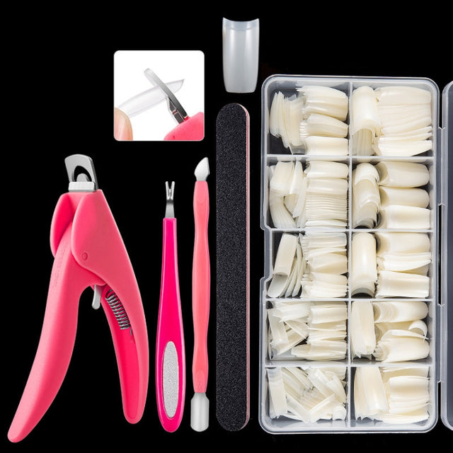 Manicure Tool  Set Fingernails Word Cut Set, Specification: Natural French