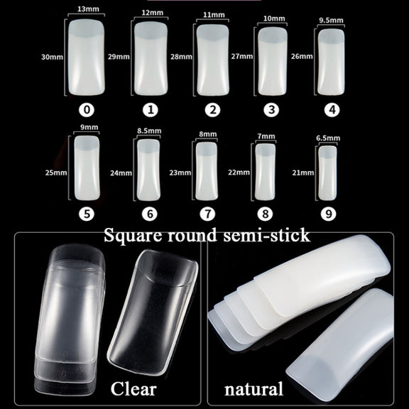 Manicure Tool  Set Fingernails Word Cut Set, Specification: Transparent Semi-post