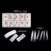 Manicure Tool  Set Fingernails Word Cut Set, Specification: Transparent Semi-post