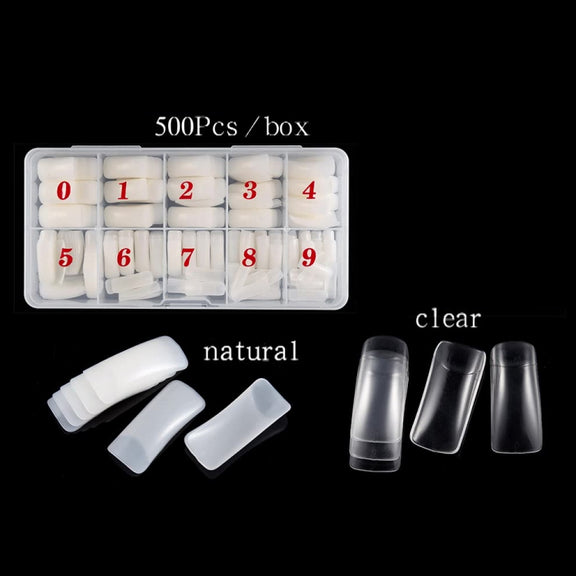 Manicure Tool  Set Fingernails Word Cut Set, Specification: Transparent Semi-post