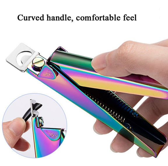 Nail Word Cut French U-Shaped Cut Fake Nail Cut Stainless Steel Nail Knife, Color Classification: Electrophoretic Black