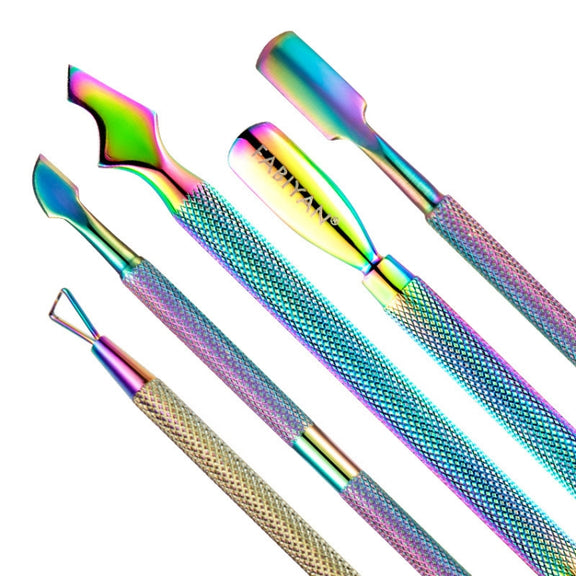 FABIYAN Nail Art Scissors Set Stainless Steel Nail Clippers Dead Skin Scissors Remover Steel Push, Specification: Set 1