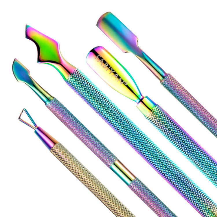 FABIYAN Nail Art Scissors Set Stainless Steel Nail Clippers Dead Skin Scissors Remover Steel Push, Specification: Set 4