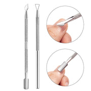 FABIYAN Stainless Steel Dead Skin Shear Steel Push Nail Art Tool Set, Specification: Set 1