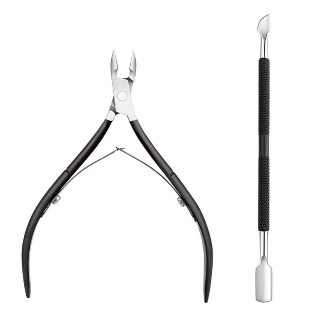FABIYAN Stainless Steel Dead Skin Shear Steel Push Nail Art Tool Set, Specification: 3 Sets  Set 4