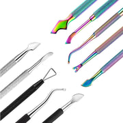 FABIYAN Stainless Steel Dead Skin Shear Steel Push Nail Art Tool Set, Specification:   Set 7