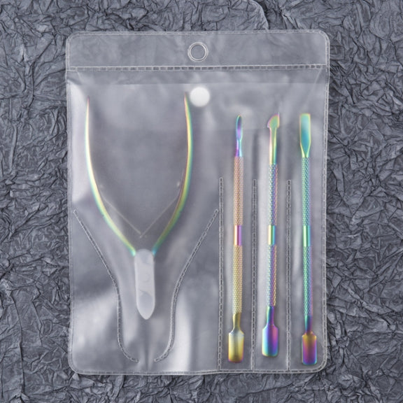 FABIYAN Stainless Steel Dead Skin Shear Steel Push Nail Art Tool Set, Specification:   Set 7