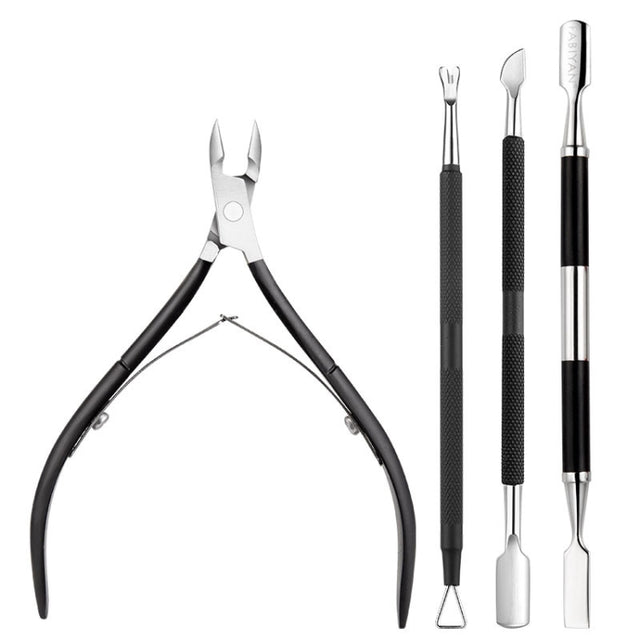 FABIYAN Stainless Steel Dead Skin Shear Steel Push Nail Art Tool Set, Specification:   Set 11