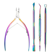 FABIYAN Stainless Steel Dead Skin Shear Steel Push Nail Art Tool Set, Specification:   Set 12