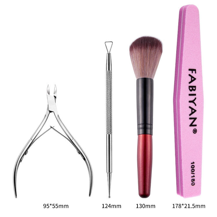 FABIYAN Nail Art Tool Set Manicure Disarm Tool Set, Specification: 5-piece Set