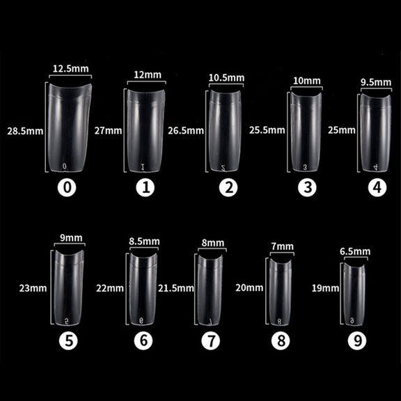 FABIYAN Nail Brush Nail Piece Set Nail Art Polishing Supplies Set, Specification: Transparent Semi-sticked Small Set