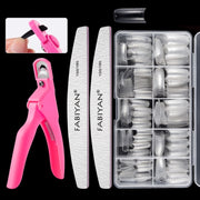 FABIYAN Nail Brush Nail Piece Set Nail Art Polishing Supplies Set, Specification: Transparent Small Set