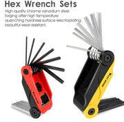 West Biking 16 In 1 Bicycle Repair Tool Multi-Function Wrench Hex Tool Riding Equipment(Black Yellow)