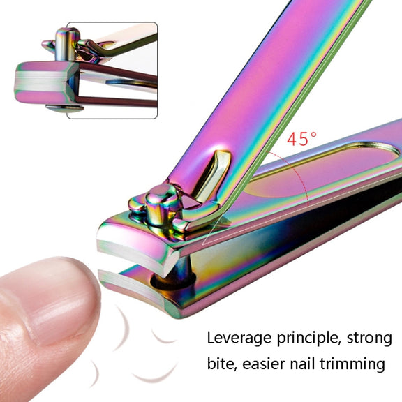 2 PCS Black Color Titanium Nail Shear Exfoliating Manicure Tool, Specification: Large Flat (Black)