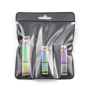 2 PCS Black Color Titanium Nail Shear Exfoliating Manicure Tool, Specification: Large Flat (Black)