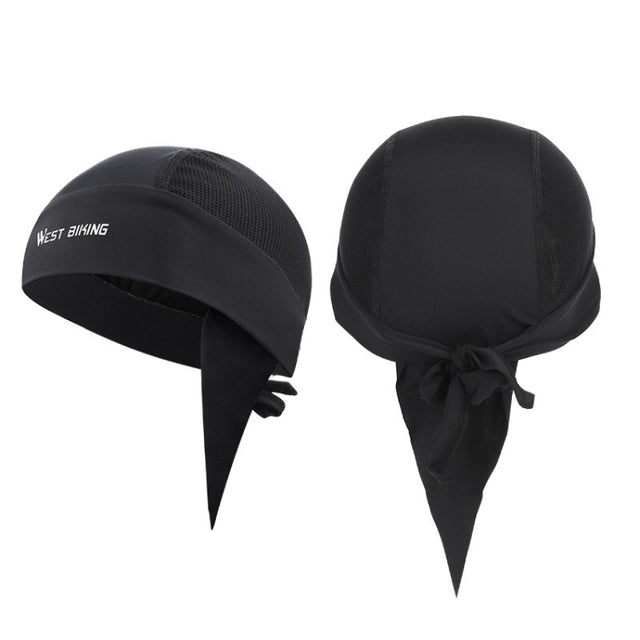 West Biking Summer Ice Silk Pirate Cap Riding Cap Men And Women  Outdoor Windproof Sunscreen Headgear, Size: Free Size(Triangle Towel Black)