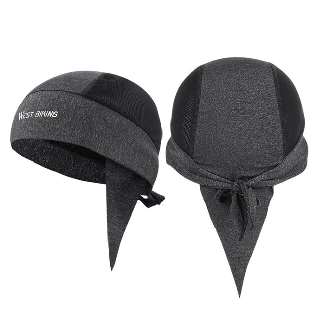 West Biking Summer Ice Silk Pirate Cap Riding Cap Men And Women  Outdoor Windproof Sunscreen Headgear, Size: Free Size(Triangle Towel Gray)