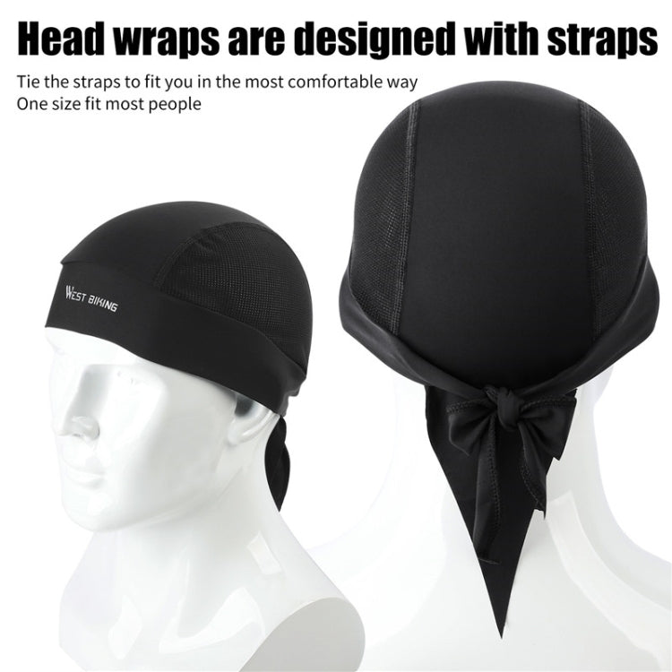 West Biking Summer Ice Silk Pirate Cap Riding Cap Men And Women  Outdoor Windproof Sunscreen Headgear, Size: Free Size(Tying Rope Black) - free shipping - PMC TechLife - Order now!
