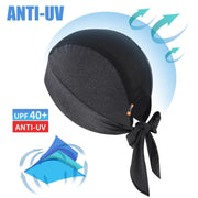 West Biking Summer Ice Silk Pirate Cap Riding Cap Men And Women  Outdoor Windproof Sunscreen Headgear, Size: Free Size(Tying Rope Gray)