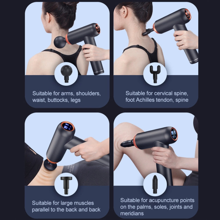 Muscles Relax Massager Fitness Equipment Fascia Gun, Colour: Storage Model (Black)