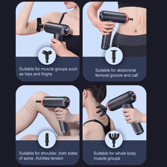 Muscles Relax Massager Fitness Equipment Fascia Gun, Colour: Storage Model (Black)