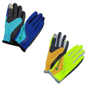 JUNGLE LEOPARD Outdoor Sports Mountaineering Full Finger Gloves Mesh Touch Screen Anti-Skid Gloves, Size: L(Blue+Lake Blue)