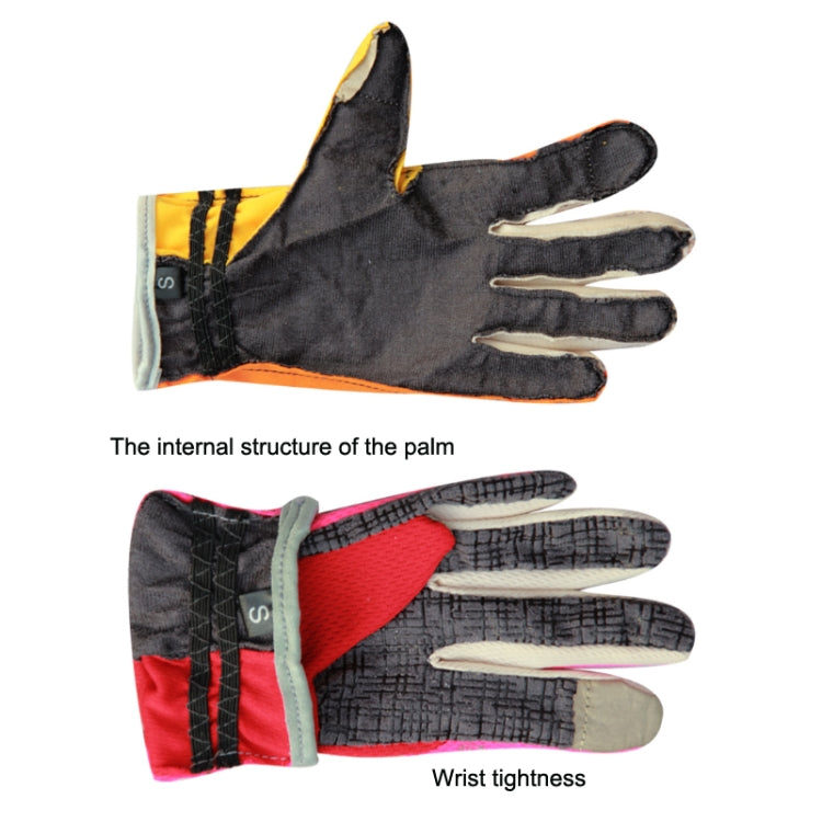 JUNGLE LEOPARD Outdoor Sports Mountaineering Full Finger Gloves Mesh Touch Screen Anti-Skid Gloves, Size: L(Lake Blue+Gray)