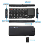 A8 Mini Wireless Mouse And Keyboard With Laser Touchpad Keyboard, Colour: English White Backlight