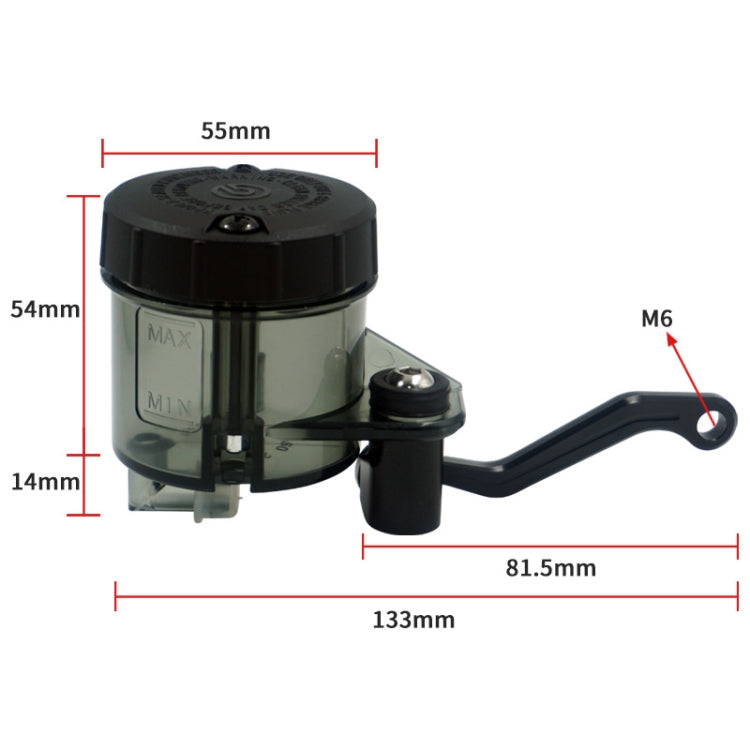 Motorcycle Modified Fittings Front Brake Oil Liquid Oil Cup Direct Pump Large Capacity Universal Oil Pot(Black)