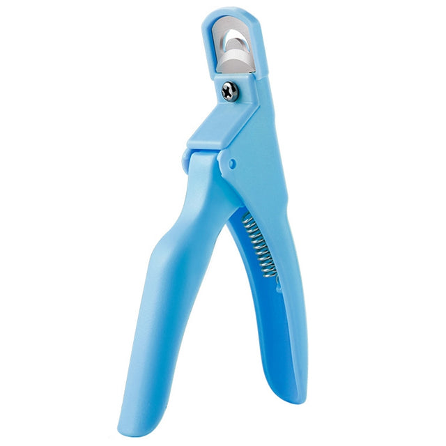 Nail Scissors U-Shaped Scissors DIY French Nail Fake Nail Scissors, Specification: Blue With Hood