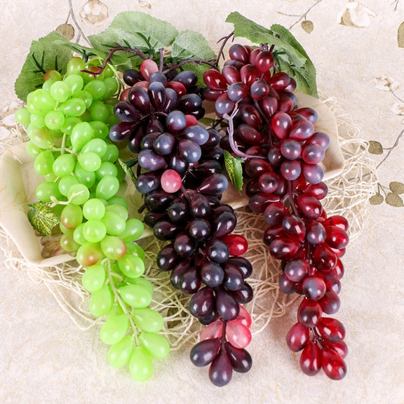 2 Bunches 110 Green Grapes Simulation Fruit Simulation Grapes PVC with Cream Grape Shoot Props