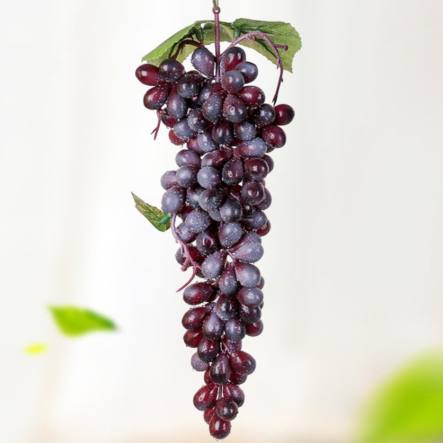 2 Bunches 110 Purple Grapes  Simulation Fruit Simulation Grapes PVC with Cream Grape Shoot Props