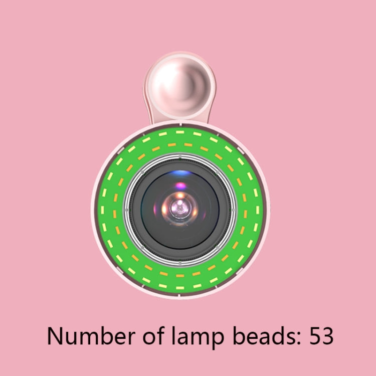 Mobile Phone Macro Lens Beauty Makeup Selfie Light(Pink)