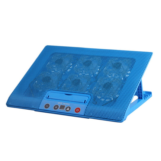 NUOXI M8 Laptop Radiator Multi-Angle Adjustment Six Fan Touch Screen Button Bracket(Blue) - free shipping - PMC Jewellery - Order now!