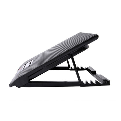 NUOXI M8 Laptop Radiator Multi-Angle Adjustment Six Fan Touch Screen Button Bracket(Black) - free shipping - PMC Jewellery - Order now!