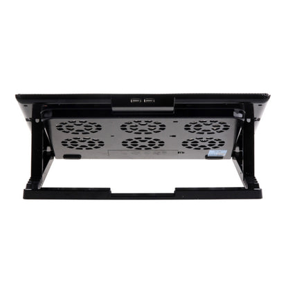 NUOXI M8 Laptop Radiator Multi-Angle Adjustment Six Fan Touch Screen Button Bracket(Black) - free shipping - PMC Jewellery - Order now!